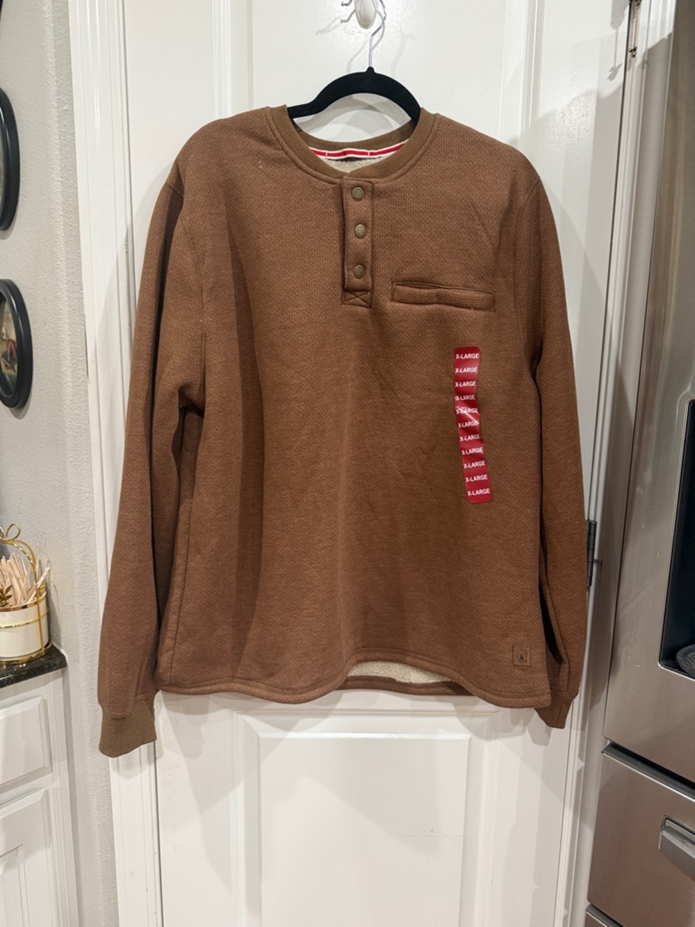 Coleman Brown Men's Henley Sweatshirt